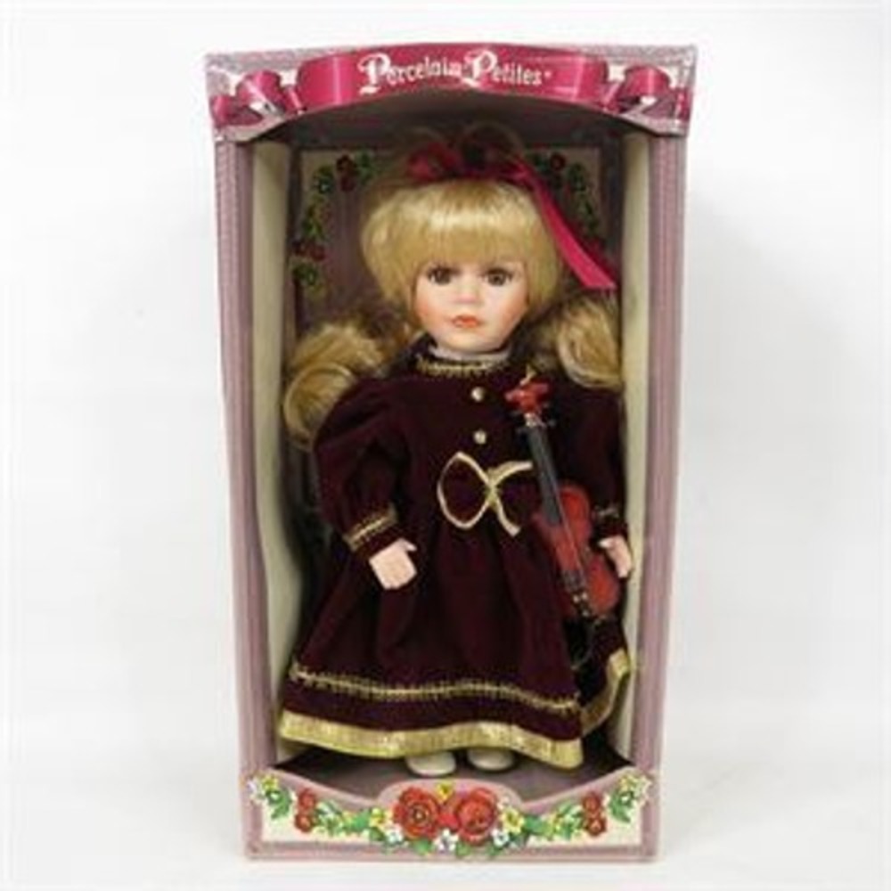 Collector's Choice 9" Bisque Porcelain Doll Violin Limited Edition Boxed w/COA